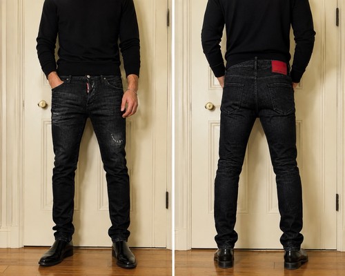Dsquared2 men black jeans - dsquared2,