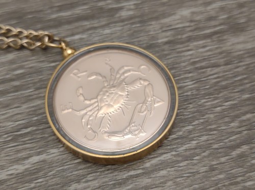 Vintage zodiac coin necklace - zodiac,
