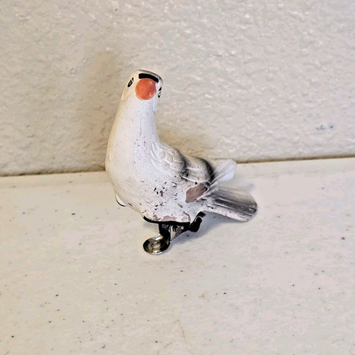 Vtg white ceramic pigeon - vtg,