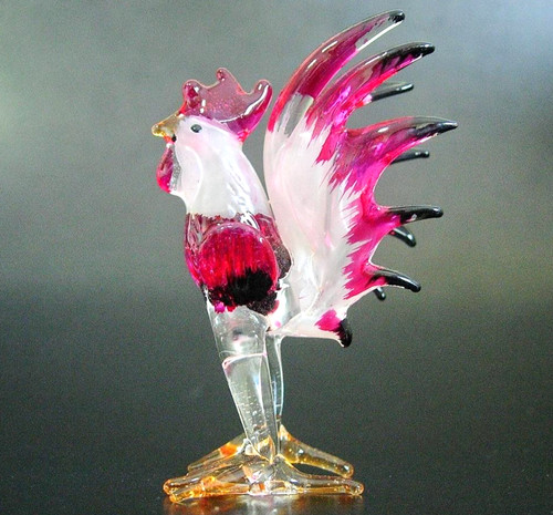 Little blown glass cockerel - little,