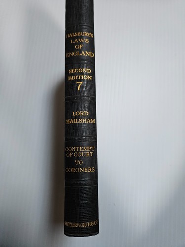 Halsburys laws england 2nd - halsburys,