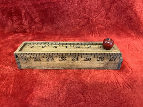 Wood ruler pencil box - wood, storage