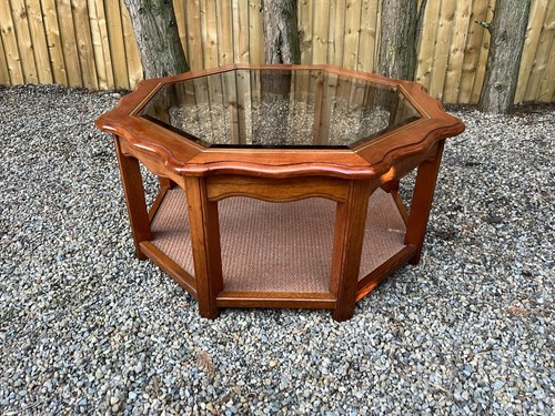 Vintage mahogany octagonal