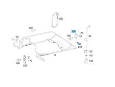 Genuine Mercedes Sprinter Spare Wheel Carrier Bracket 2x A9044030035