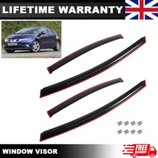 Honda Civic MK8 5-Door Sedan 2006-2012 Tinted Wind Deflectors  Clips 4pcs