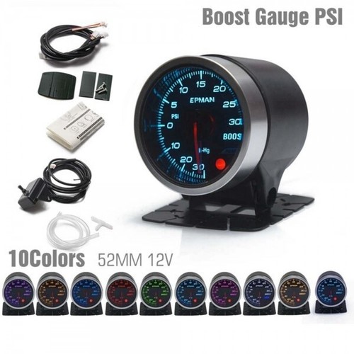 Smoked turbo boost gauge - turbo, 52mm