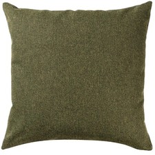 Classic Herringbone Tweed Extra-Large Cushion in Vintage Green. 23x23" XL Cover