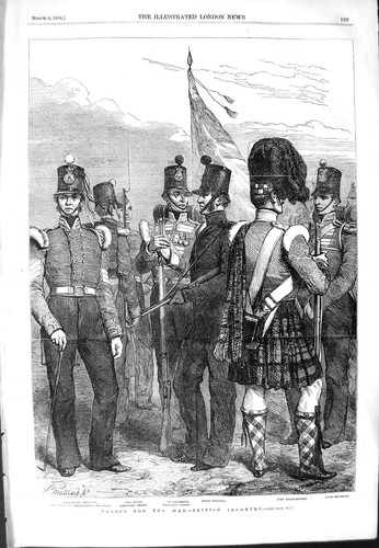 Old antique print - print, 1854