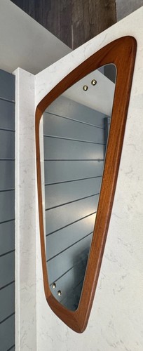 Vintage teak wall mirror - teak,