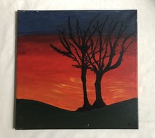 Naive Art Signed Oil Painting