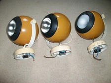 Vintage 1960’s Eyeball Wall Lamps Mustard Yellow x3 Retro vintage