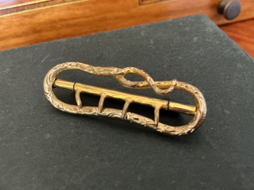 Antique gilded snake buckle - gilded,