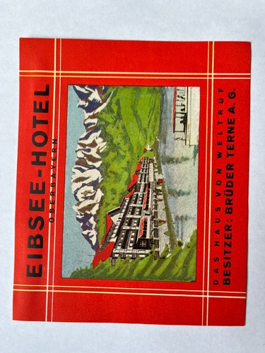 Vintage eibsee hotel decal das - decal,