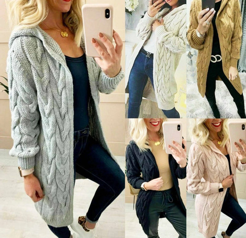 Women ladies cardigan cable - women,