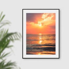 Beach Wall Art Prints Ocean Sunset Tropical Coast Bedroom Pictures Posters Decor