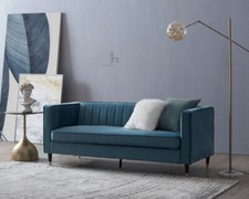 Velvet fabric sofa - fabric, 3
