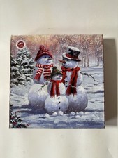 Lesser & Pavy Leonardo Collection Glass Snowman Serving Plate 