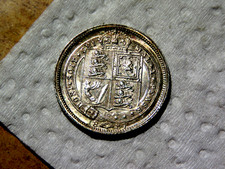 AU/BU 1887 Six Pence Queen