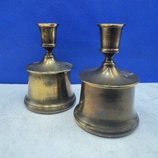 Brass Candle Holder Vintage Matching Pair of Candle Sticks Trench Art ww2