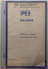 Original PZ Haybob Instruction