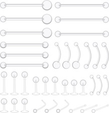 36pcs clear piercing jewelry - 36pcs,