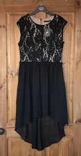 BNWT black lace nude dipped