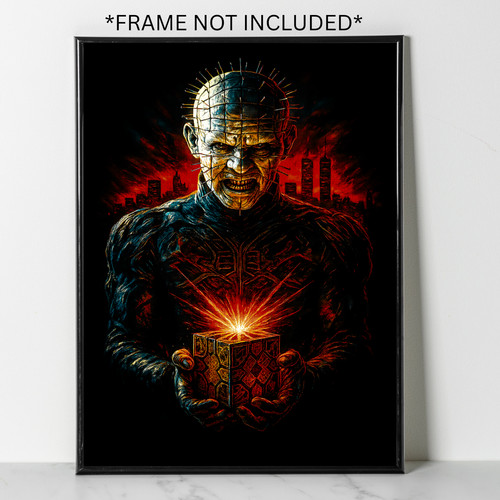 Pinhead hellraiser print - hellraiser, a4