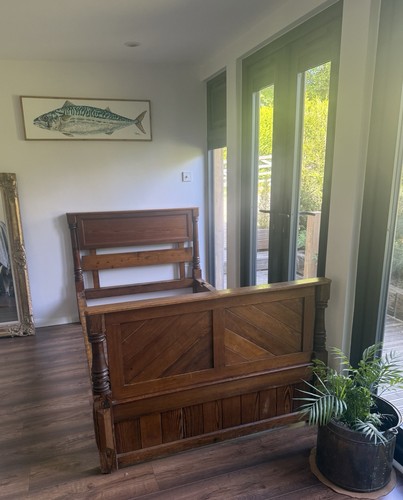 Antique pine single - antique, bed