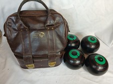 Thomas Taylor Lignoid Professional Lawn Bowl Set Size 2 With Leather Carry Case