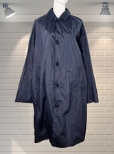 LISTEN NOISY NYLON LOVERS Vintage Blue Crisp Bri Nylon Mac Raincoat Coat UK 14
