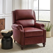 Burgundy Red Genuine Leather