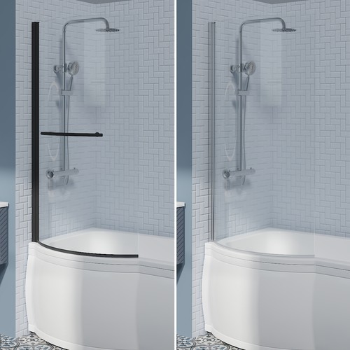 Curved shape bath shower - curved, p