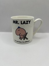 Mr Lazy I’m Not Lazy I’m Efficient Mug / Cup Mr Men Little Miss Coffee Tea White