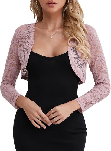 Womens lace shrug sleeve - 3/4,