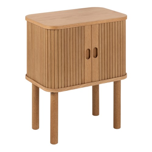 Modern oak bedside table - oak,
