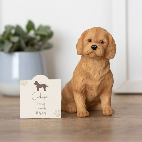 Cockapoo resin dog - cockapoo,