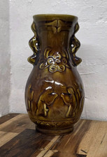 Vintage Brown Glazed Vase w