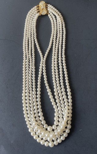 Vtg multi strand layers faux - multi,
