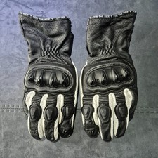 TRIUMPH TRIPLE PERFORATED MGVS2201 LEATHER SHORT MOTORCYCLE GLOVES M / 9