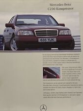 Mercedes Benz C230 Kompressor Car Range Sales Info Brochure Sheet May 1996