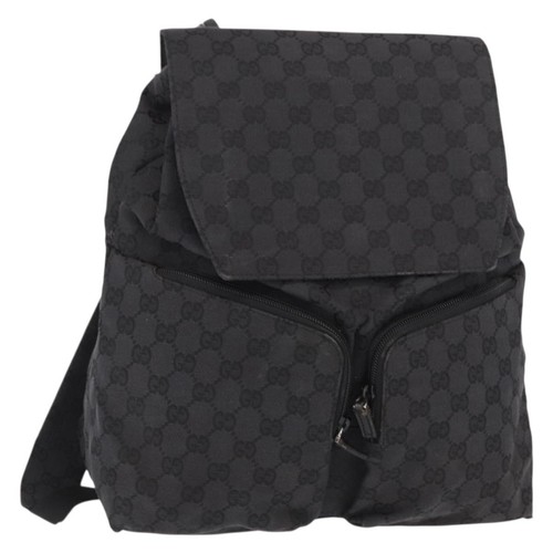 Gucci canvas backpack - gg, black