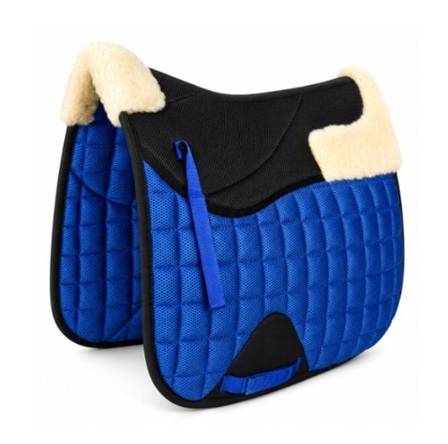 Blue english saddle - pad, faux