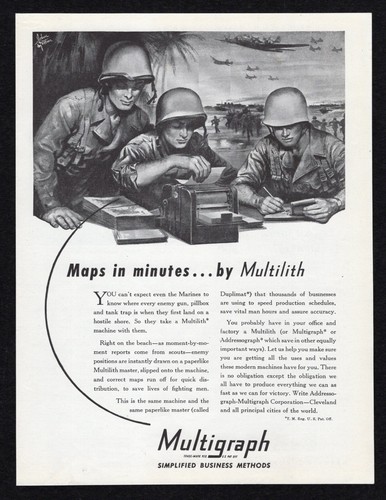 1943 multigraph multilith maps - multigraph,