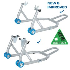 Oxford Premium Front & Rear Motorcycle Paddock Stand Set (OX282 & OX281)