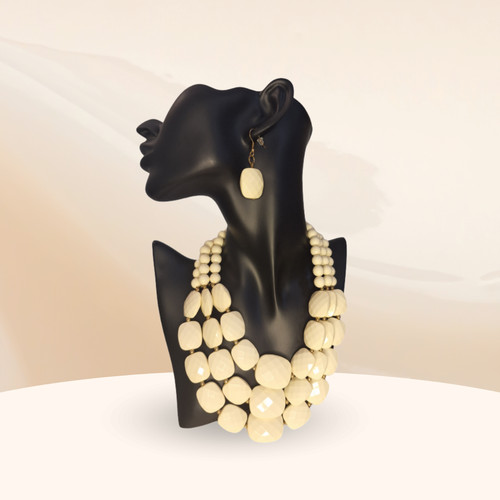 Layer beaded necklace - beaded,
