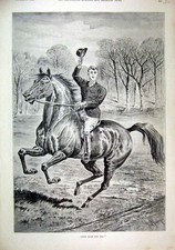 Original Old Antique Print