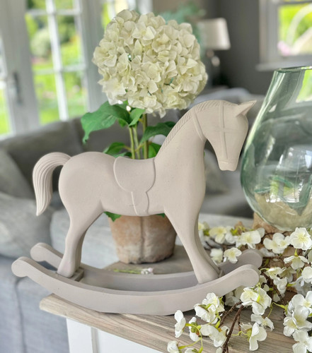 Large white wooden rocking - large,