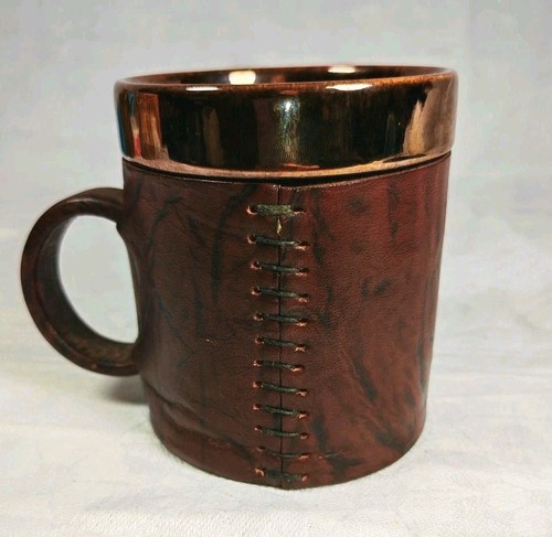 Vintage leather clad metal - leather,