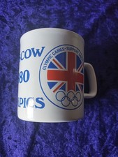 GREAT BRITAIN MOSCOW 1980 SUMMER OLYMPIC MUG TEA COFFEE SUPPORT TEAM GB SPORTS.