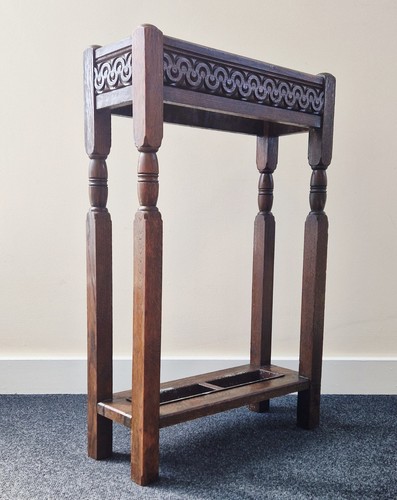 Antique oak umbrella - antique, stand